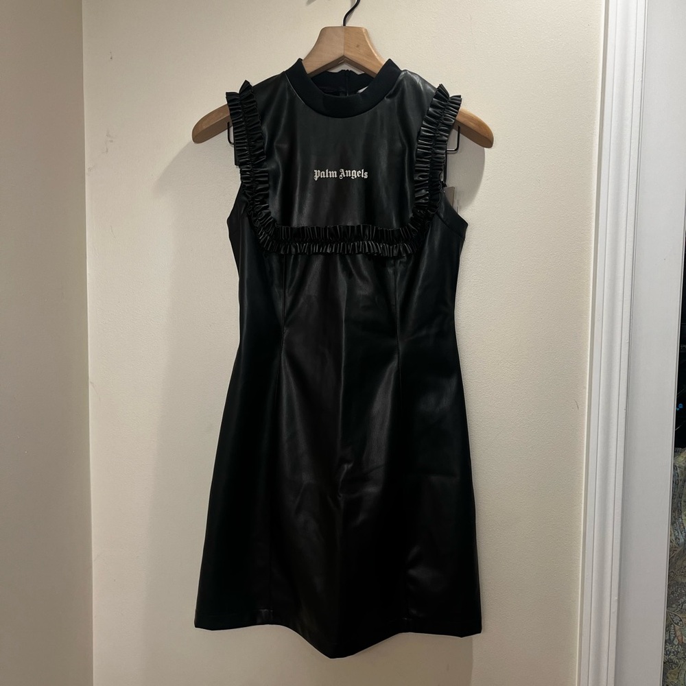 Palm Angels Black Ruffle Dress